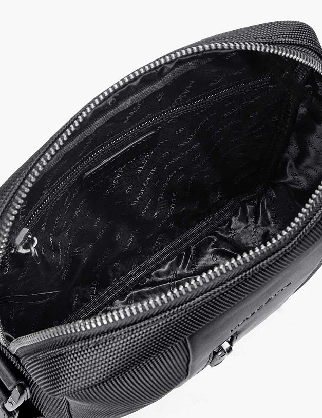 Черная мужская сумка MASCOTTE 604-5120-202 | ракурс 5 Черная мужская сумка MASCOTTE 604-5120-202 | ракурс 5