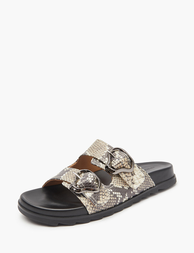 Женские сабо со змеиным принтом MASCOTTE 233-21437119-5140M | ракурс 5