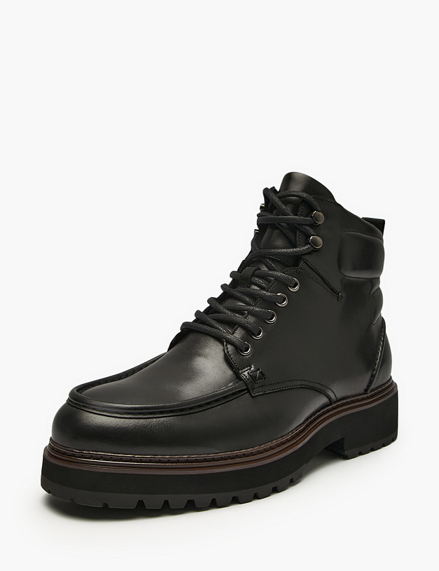 Черные мужские зимние ботинки MASCOTTE 175-525532-0102 | ракурс 3