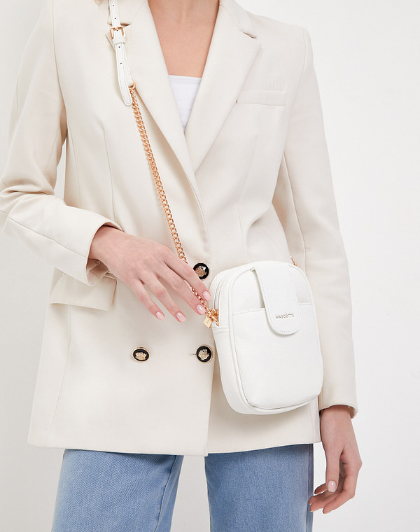 670-4115-601 Сумка женская и.кожа/текстиль бел, S, Mascotte