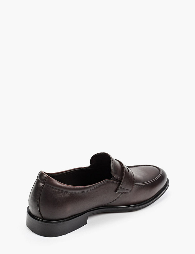 Коричневые мужские лоферы из кожи MASCOTTE 128-314211-0109 | ракурс 3