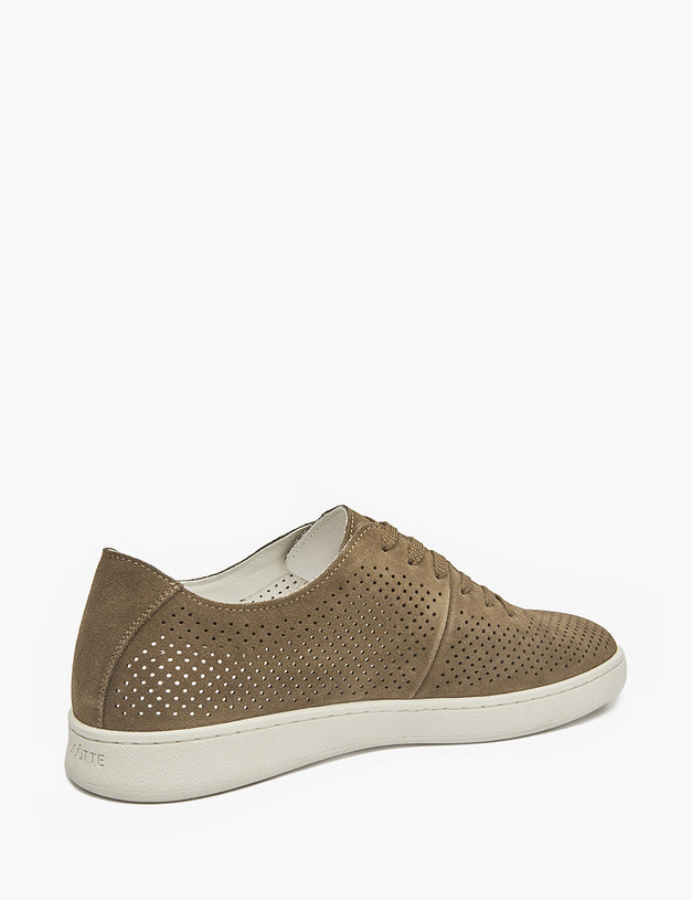 Оливковые мужские кеды с перфорацией MASCOTTE 58-5150411-2217M | ракурс 3