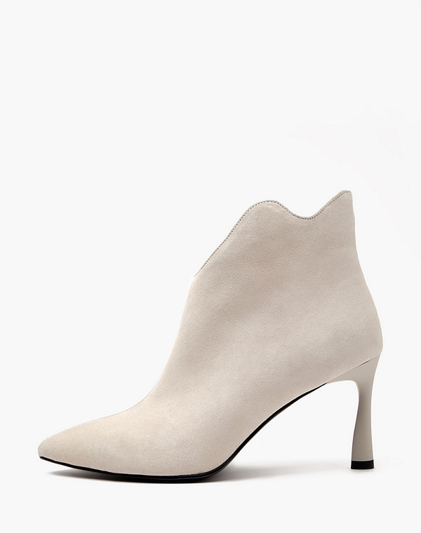 126-410221-0201 Ботинки женские велюр/ворсин-нат.кожа молочн, Mascotte