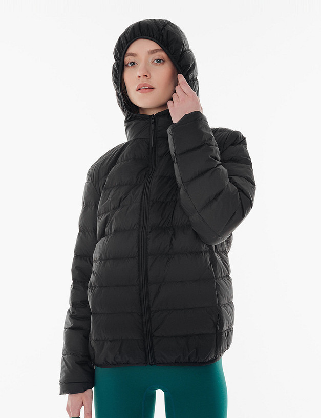 Черная женская куртка с капюшоном MASCOTTE 234-3173-2402 | ракурс 7 Черная женская куртка с капюшоном MASCOTTE 234-3173-2402 | ракурс 7