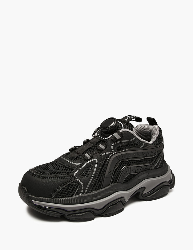 Черные детские кроссовки MASCOTTE 64-522822-0202 | ракурс 2