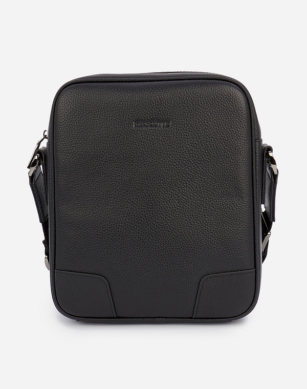 604-1232-102 Сумка мужская нат.кожа-и.кожа/текстиль черн, M, Mascotte