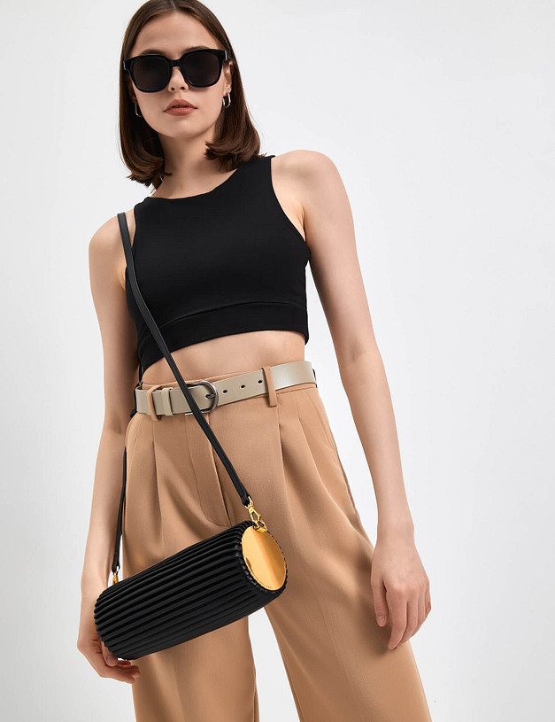 Черная женская сумка MASCOTTE 660-2219-602 | ракурс 1 Черная женская сумка MASCOTTE 660-2219-602 | ракурс 1