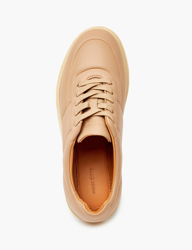 Бежевые женские полуботинки из кожи MASCOTTE 22-4120612-7513M | ракурс 4