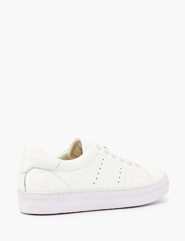 Белые кожаные женские кеды MASCOTTE 58-2141915-4564M | ракурс 3 Белые кожаные женские кеды MASCOTTE 58-2141915-4564M | ракурс 3