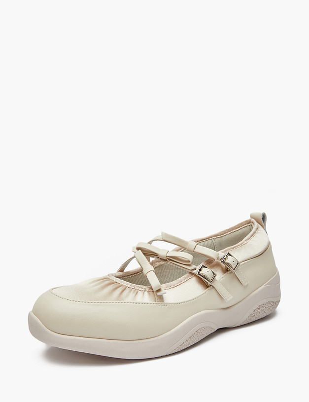 Бежевые женские слипоны MASCOTTE 234-517221-1007M | ракурс 2