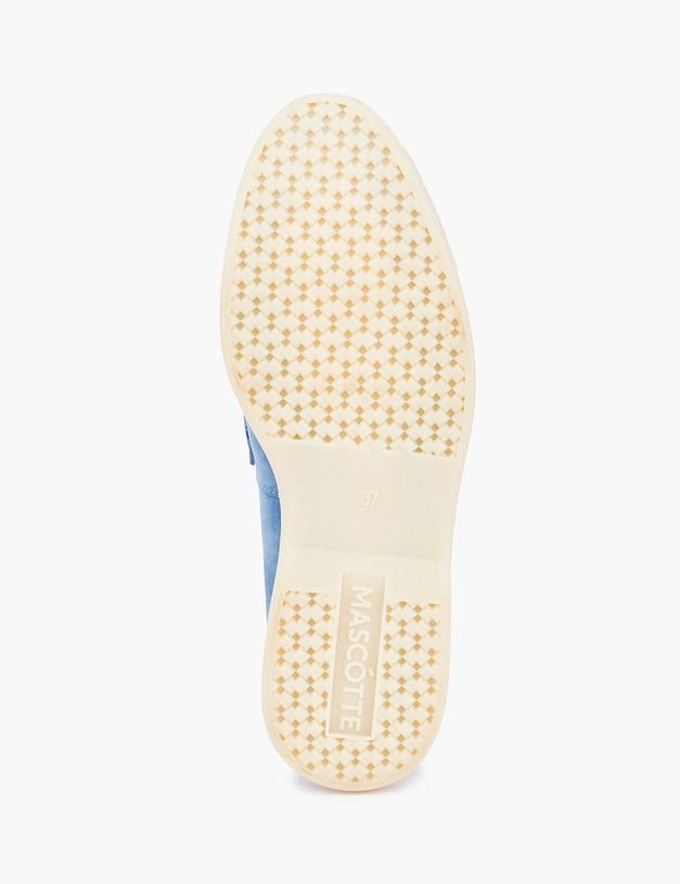 Небесно-голубые женские лоферы из велюра MASCOTTE 11-110311-0611 | ракурс 5