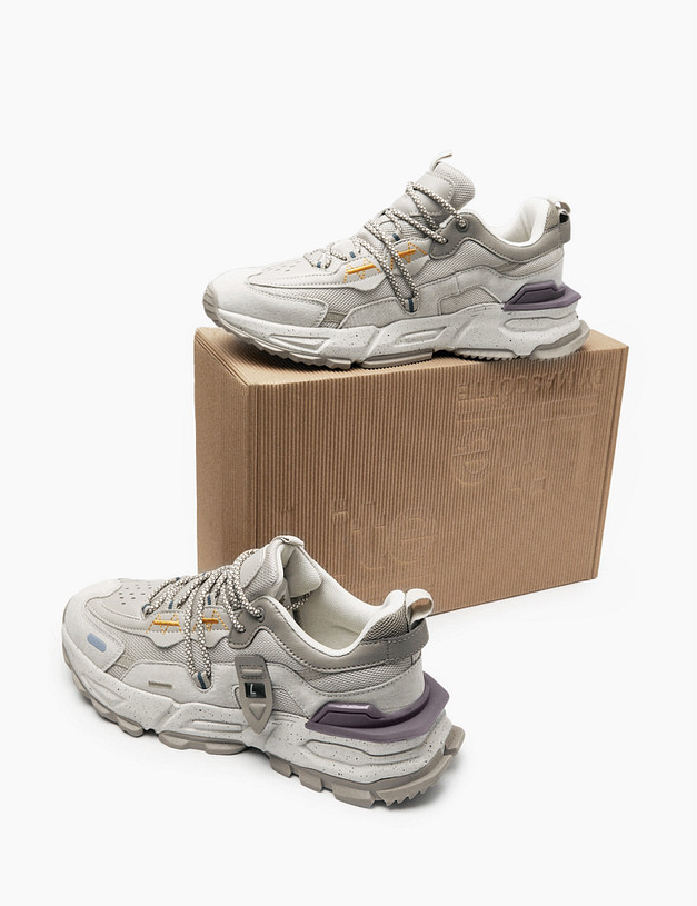 Бежевые мужские кроссовки MASCOTTE 64-516421-0101 | ракурс 6