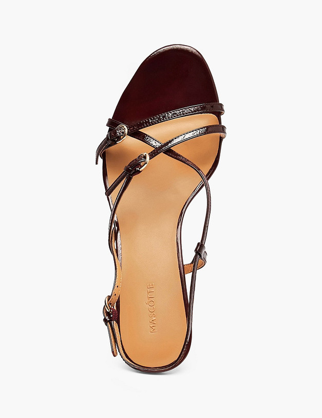 Бордовые женские босоножки MASCOTTE 126-612611-0705 | ракурс 5