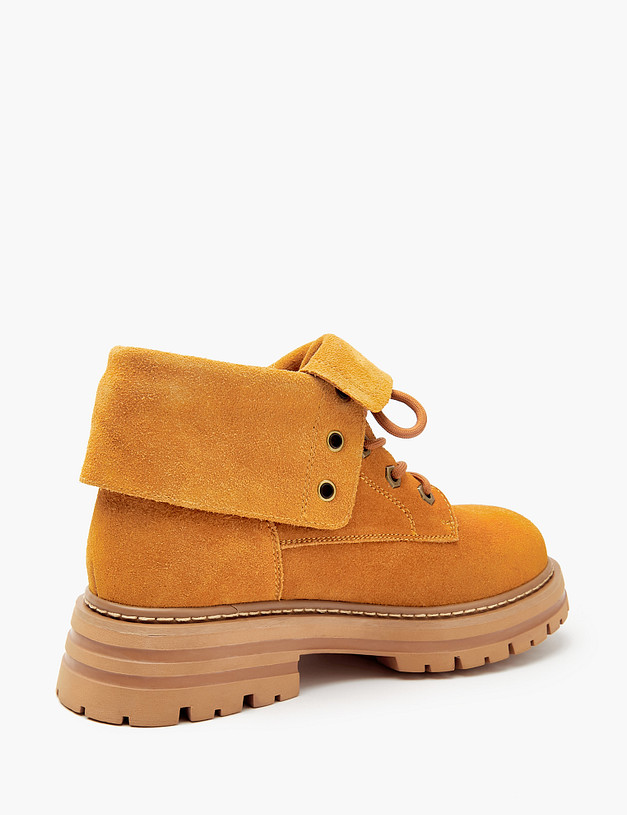 Рыжие женские ботинки из велюра MASCOTTE 58-410321-0213 | ракурс 4