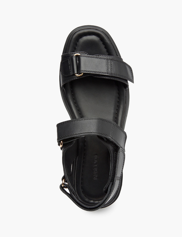 Черные женские сандалии на платформе MASCOTTE 233-3183711-0102 | ракурс 4