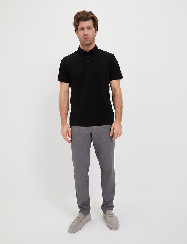 Черная мужская футболка-поло MASCOTTE 873-4104-2602 | ракурс 5