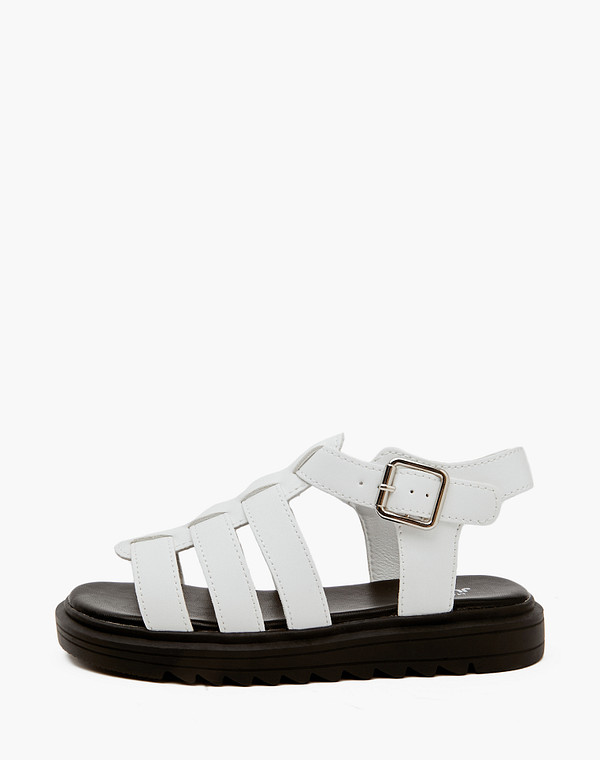 250-410661-0601 Туфли летние девичьи и.кожа/и.кожа бел, Mascotte JUNIOR