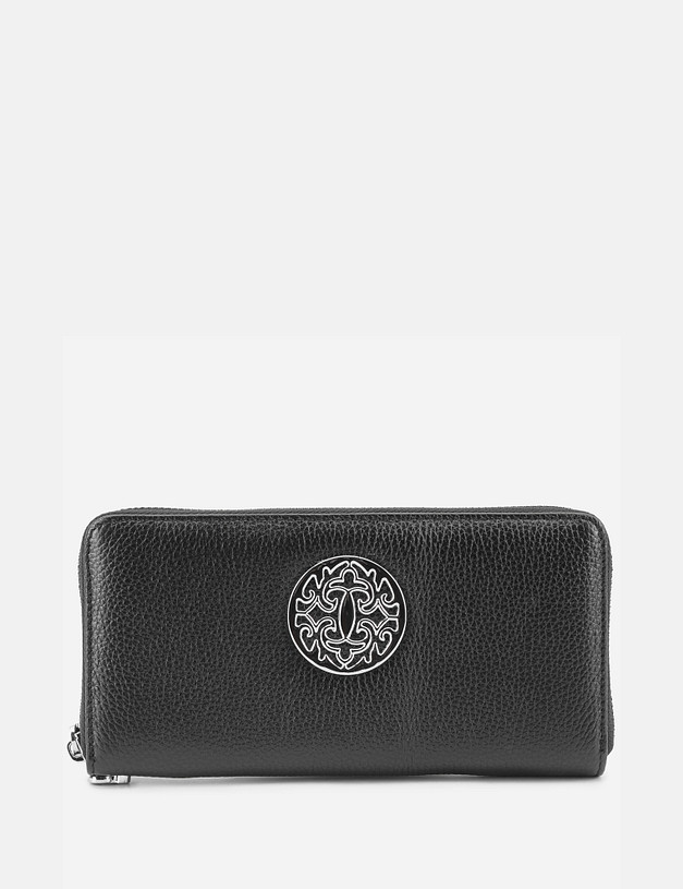 Черный женский кошелек с декором MASCOTTE 671-9212-102 | ракурс 1