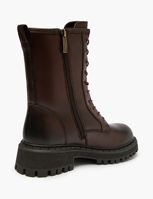 Коричневые женские зимние ботинки MASCOTTE 58-521632-0109 | ракурс 4