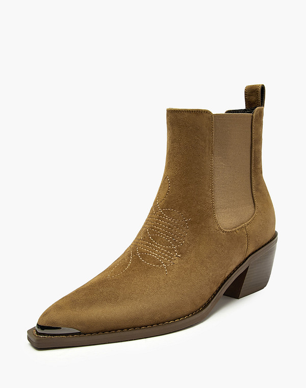 233-520922-0609 Ботинки женские велюр-резина/ворсин св.коричн, Mascotte