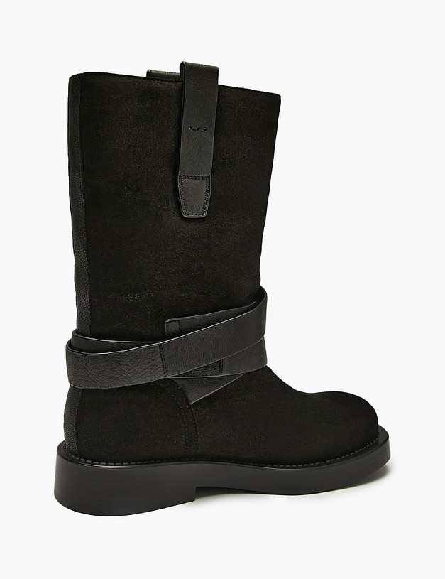 Черные женские полусапоги MASCOTTE 15-522421-0202 | ракурс 3