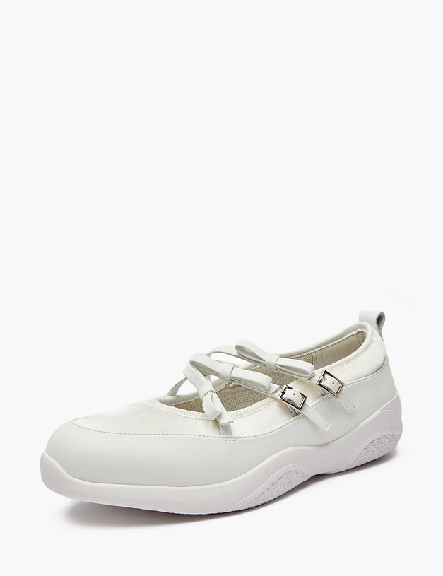 Белые женские слипоны MASCOTTE 234-517221-1001M | ракурс 3