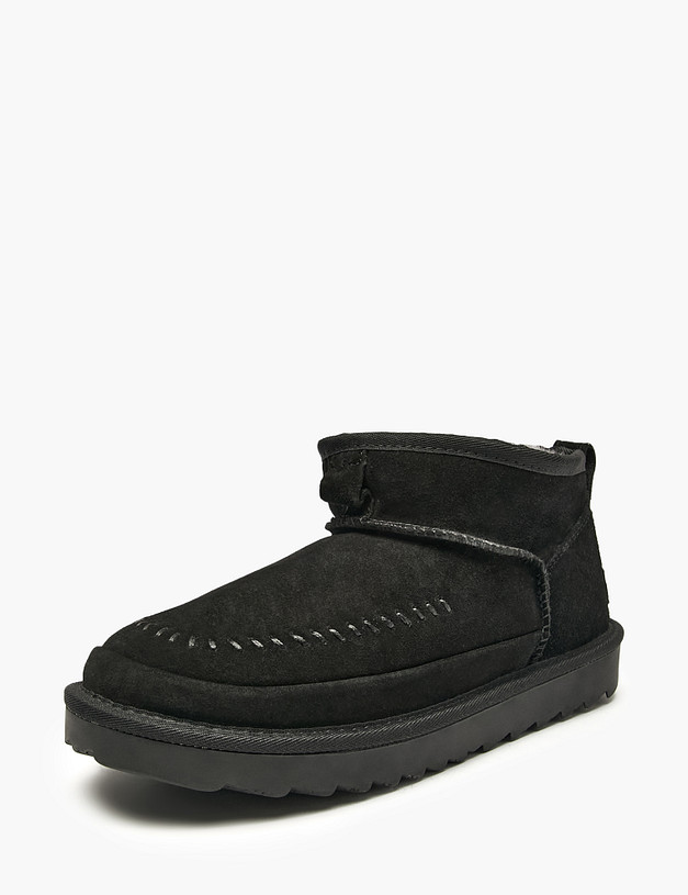 Черные женские угги MASCOTTE 234-42251356-0202 | ракурс 2 Черные женские угги MASCOTTE 234-42251356-0202 | ракурс 2