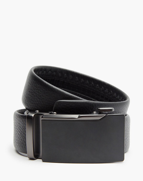 703-3110-102 Ремень муж. нат.кожа/нат.кожа черн, Mascotte