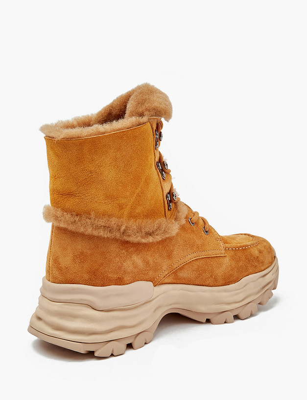 Рыжие женские зимние ботинки MASCOTTE 175-3205331-3689M | ракурс 3