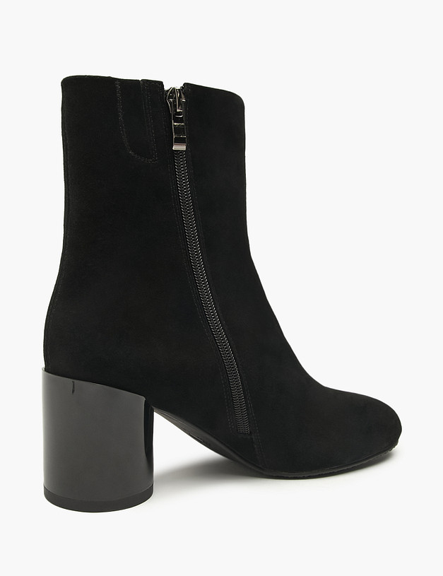 Черные женские велюровые ботильоны MASCOTTE 234-529921-0602 | ракурс 3