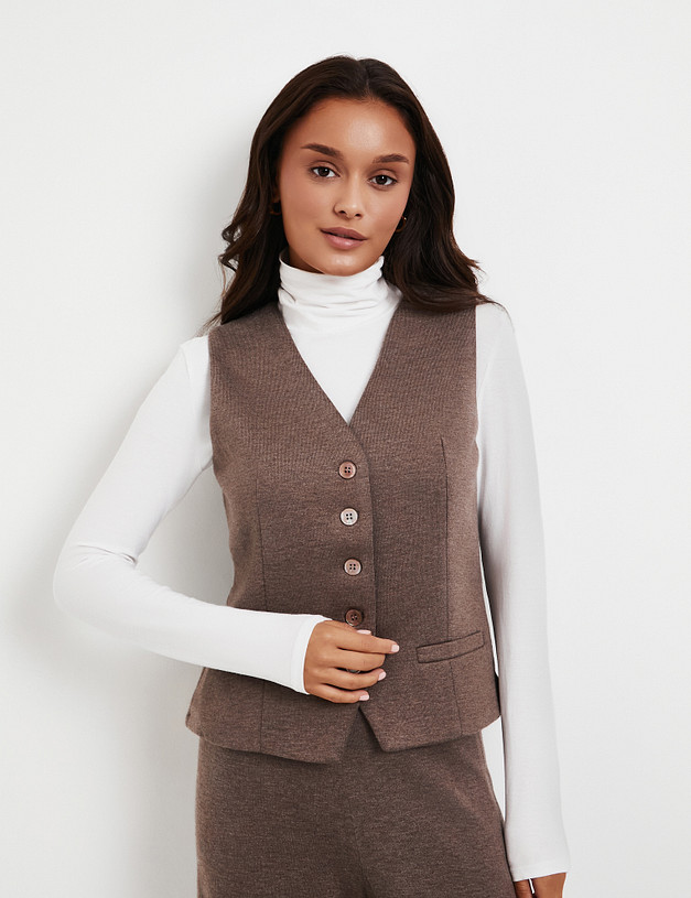 Женский жилет цвета капучино MASCOTTE 852-5231-2409 | ракурс 1