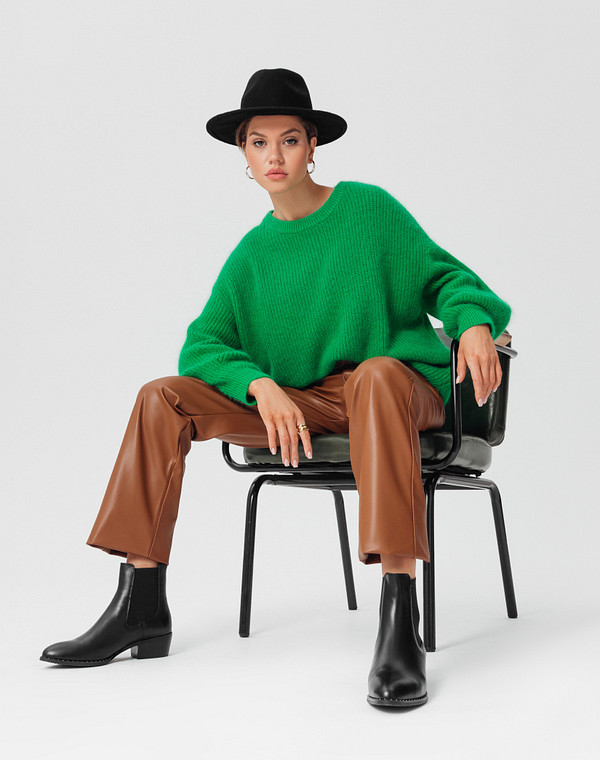 233-220421-0102 Ботинки женские нат.кожа-резина/ворсин черн, Mascotte