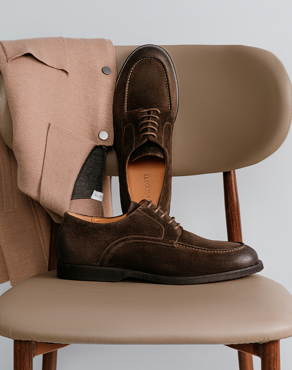 175-5130612-2225M Полуботинки мужские велюр/нат.кожа корич, Mascotte