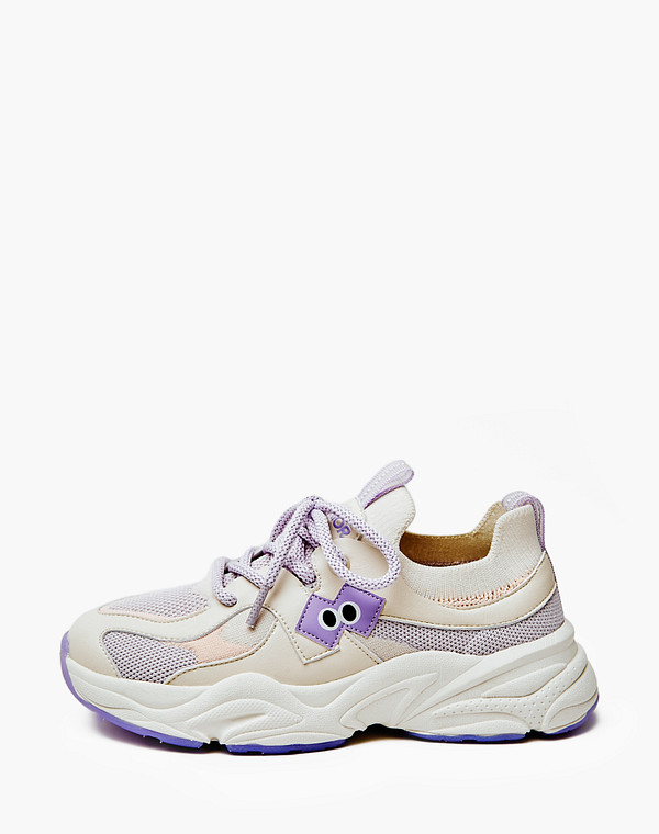 234-413021-0207 Полуботинки для активного отдыха девичьи текстиль/текстиль св.фиол-молочн, Mascotte JUNIOR