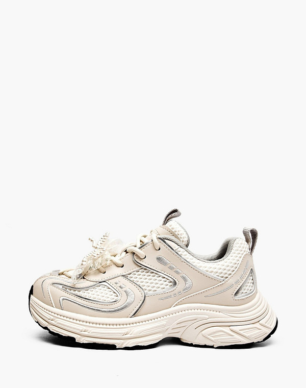 234-616621-0601 Полуботинки для активного отдыха девичьи и.кожа-текстиль/текстиль молочн, Mascotte JUNIOR