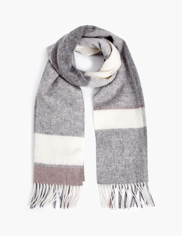 Серый мужской шарф MASCOTTE 766-5204-510 | ракурс 2