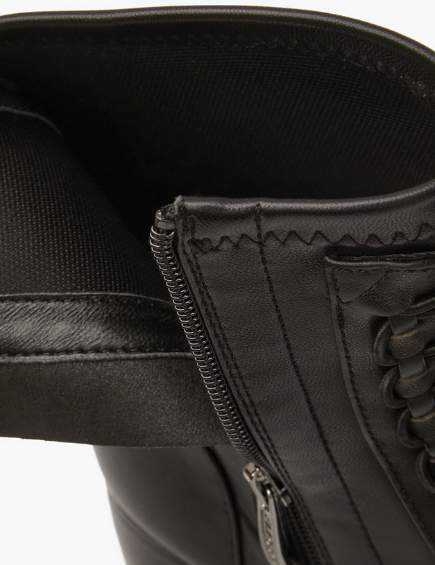 Черные женские ботильоны со шнуровкой MASCOTTE 233-414121-0102 | ракурс 6