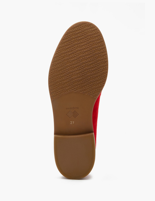 Красные велюровые женские лоферы MASCOTTE 233-110711-4610M | ракурс 6