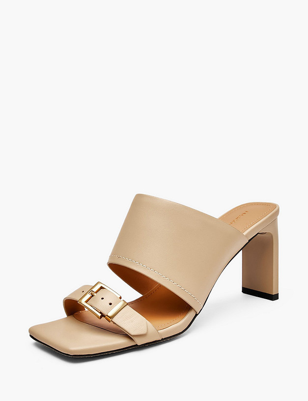 Бежевые женские мюли MASCOTTE 234-611211-6554M | ракурс 2