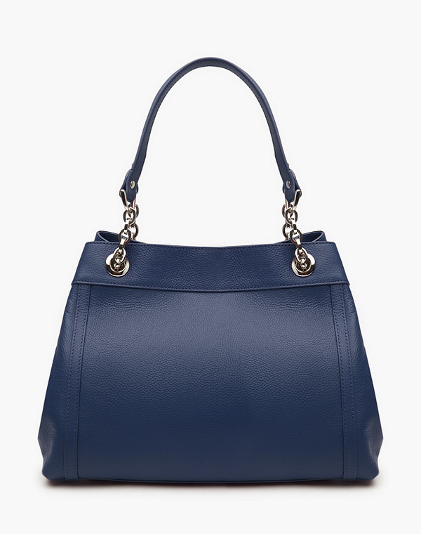 660-2254-103 Сумка женская нат.кожа-и.кожа/текстиль синий, M, Mascotte