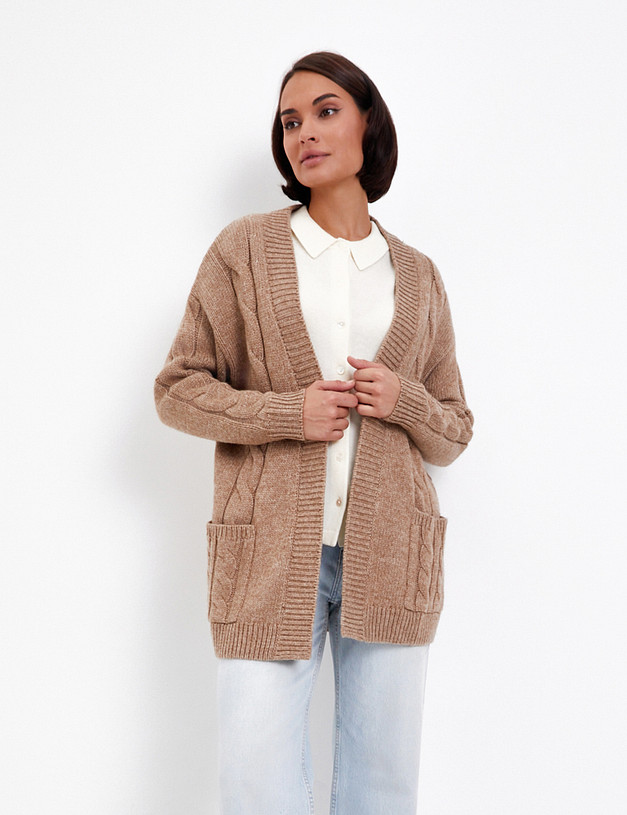 Бежевый женский кардиган MASCOTTE 852-4215-2409 | ракурс 1