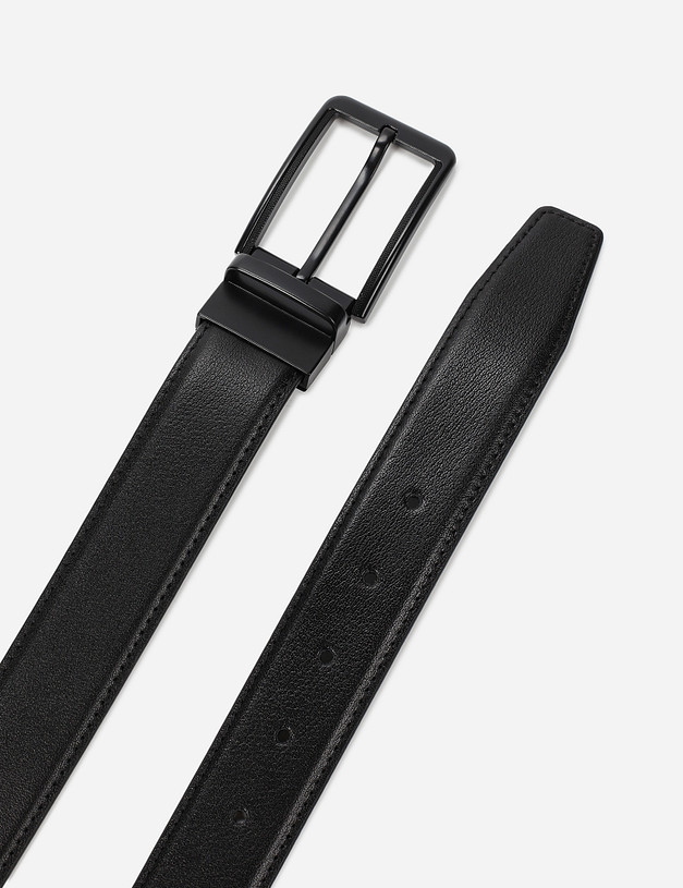 Черный мужской ремень MASCOTTE 727-0214-102 | ракурс 3