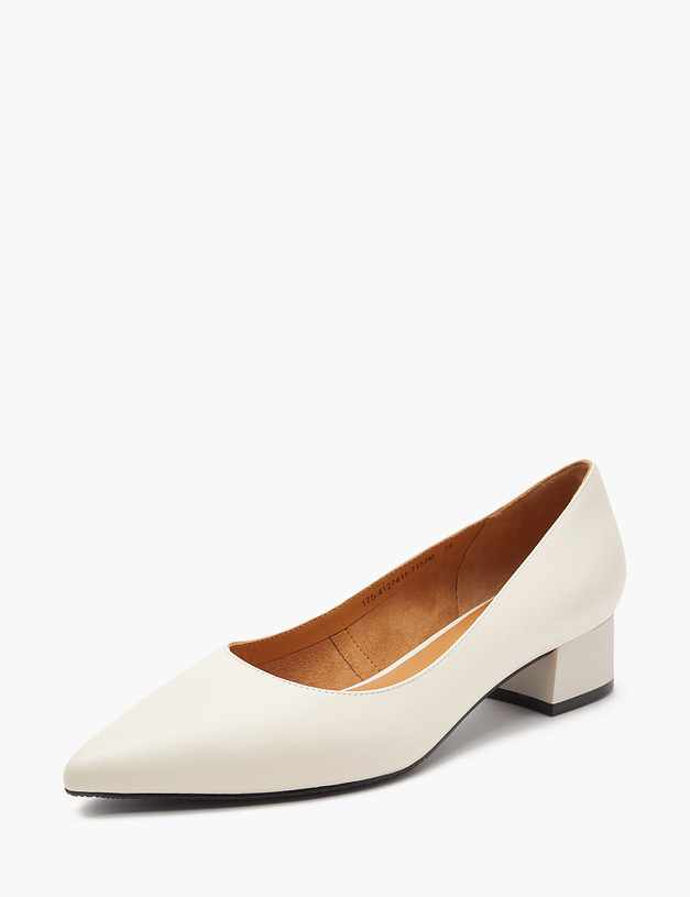 Молочные кожаные женские туфли MASCOTTE 175-4127411-7157M | ракурс 2