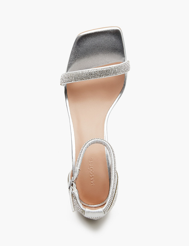 Серебристые женские босоножки MASCOTTE 125-410311-0616 | ракурс 5
