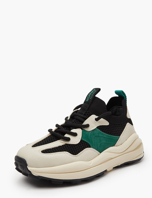 Молочные детские кроссовки с сетчатыми вставками MASCOTTE 234-413721-0604 | ракурс 4