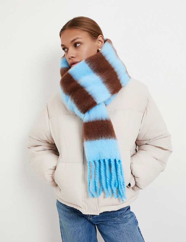 Голубой женский шарф MASCOTTE 766-5208-2403 | ракурс 1