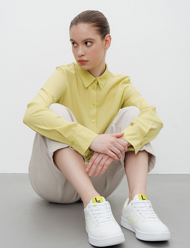 Белые женские кеды MASCOTTE 181-411121-0601 | ракурс 3 Белые женские кеды MASCOTTE 181-411121-0601 | ракурс 3