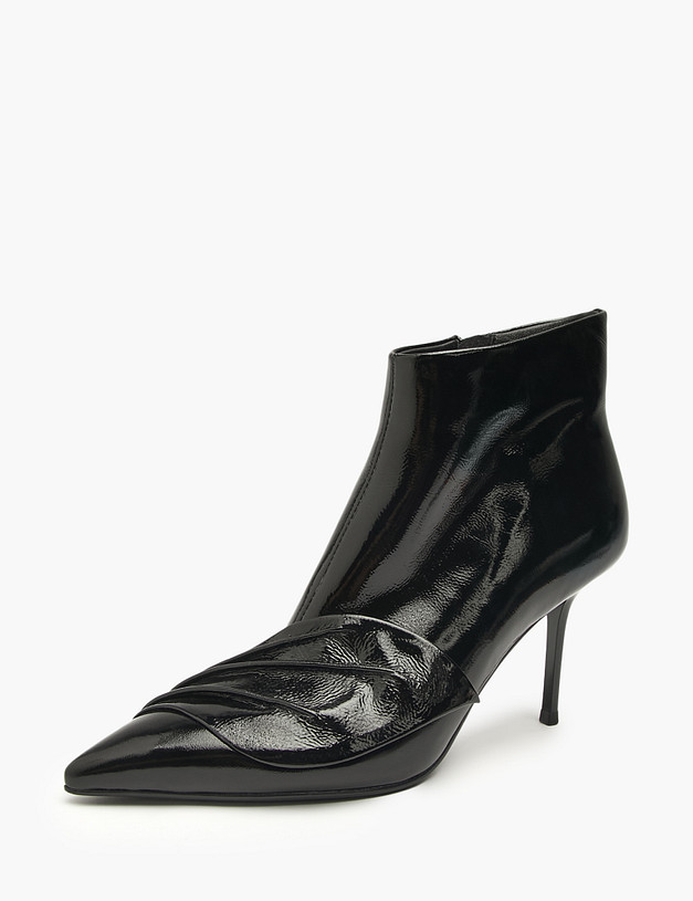 Черные женские лакированные ботильоны MASCOTTE 126-523721-0702 | ракурс 2