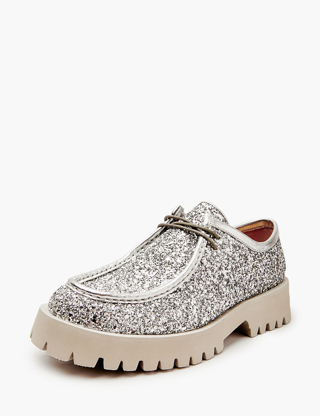 Серебристые женские полуботинки  MASCOTTE 15-410611-0216 | ракурс 3