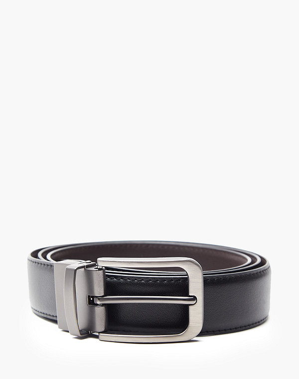 727-4126-102 Ремень муж. нат.кожа черн-корич, Mascotte